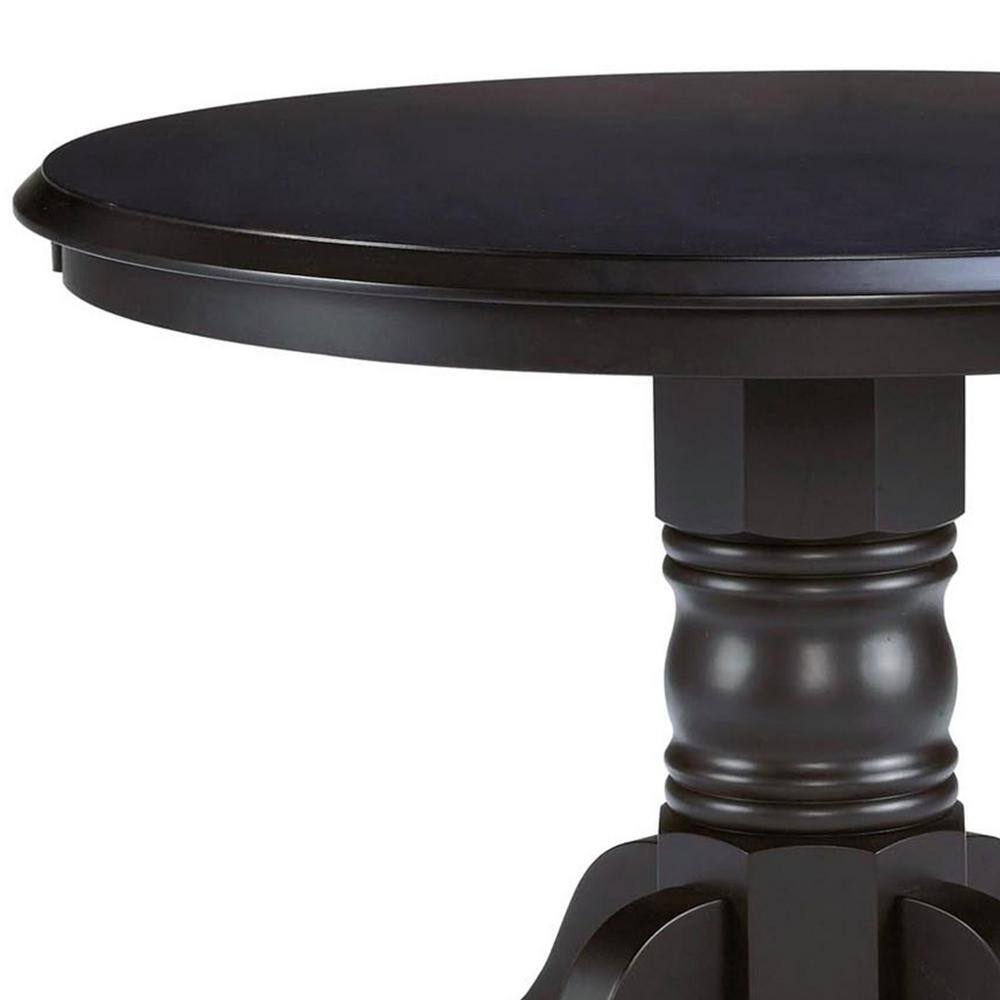 HOMESTYLES 42 in. Round Black Dining Table 5178-30