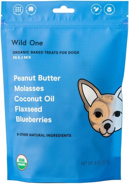 Wild One Organic Peanut Butter and Jelly Baked Dog Treats， 8-oz bag