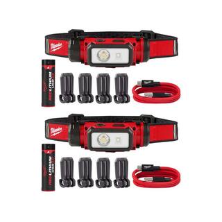 MW 600 Lumens LED REDLITHIUM Hard Hat Headlamp (2-Pack) 2163-21-2163-21