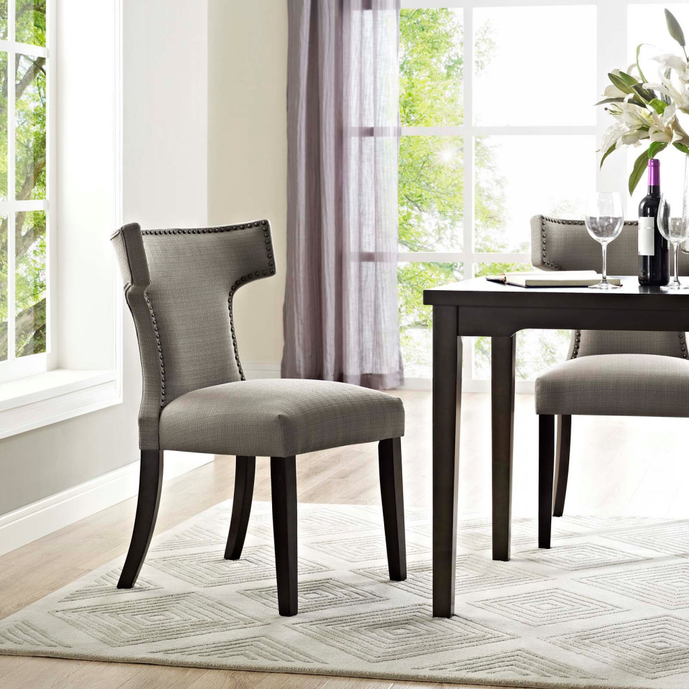 Curve Upholstered Fabric Dining Chair   Transitional   Dining Chairs   by Modway  Houzz