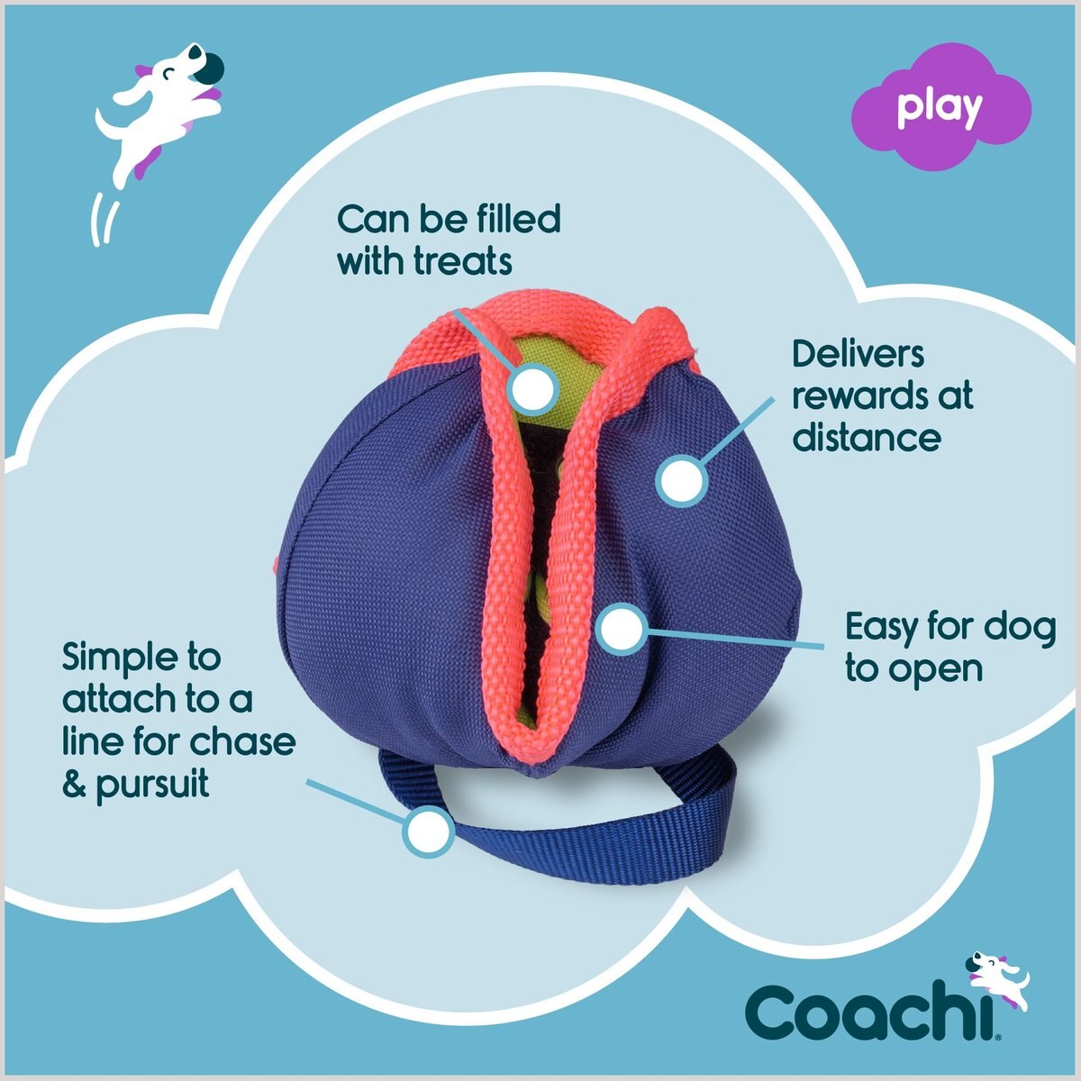 Coachi Chase and Treat Dog Dummy， Navy