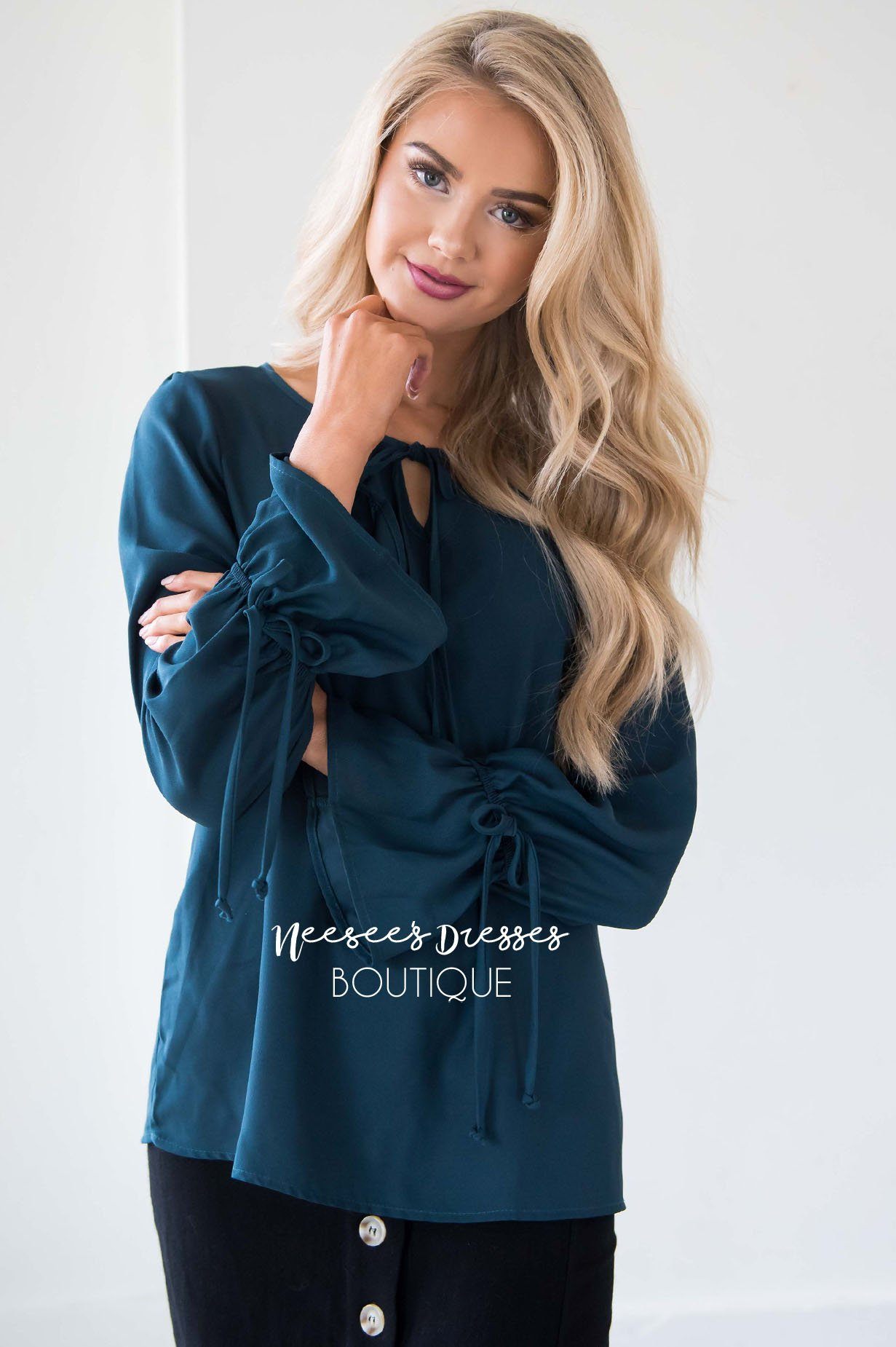 Weekends In Love Tie Sleeve Blouse