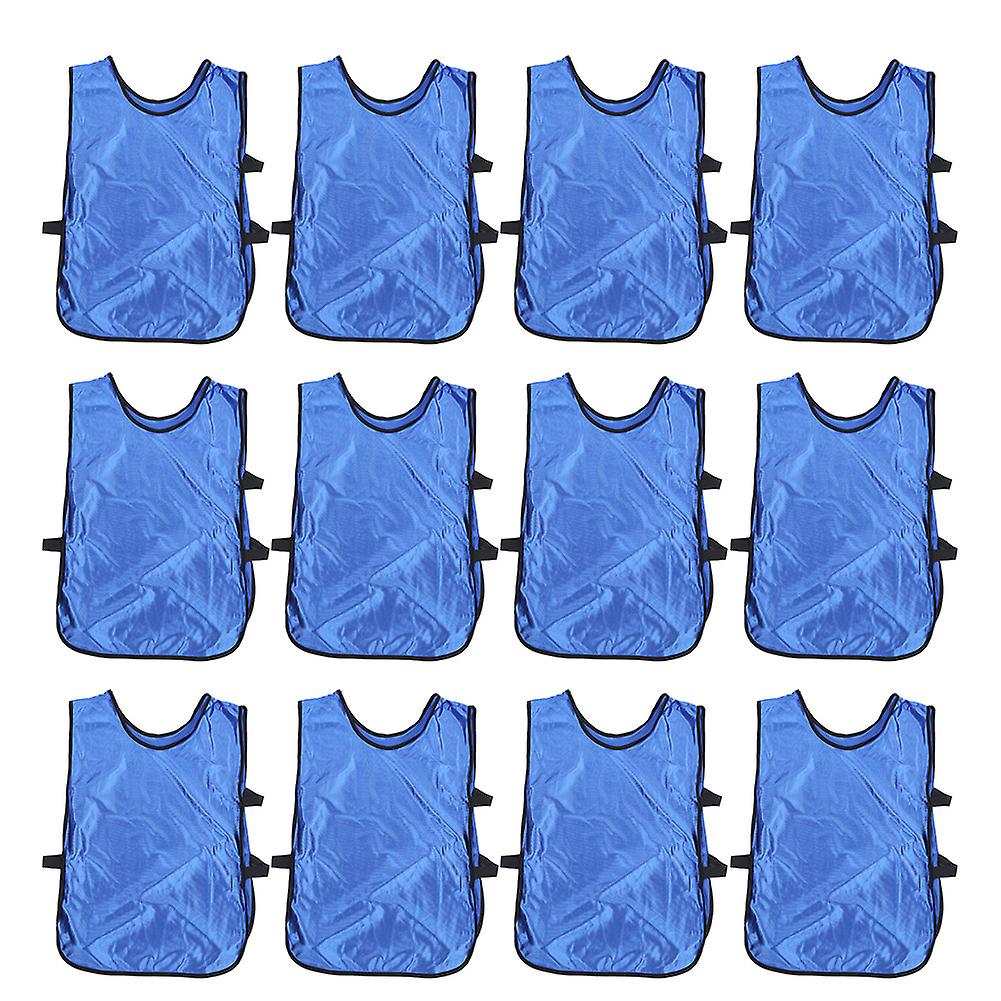 12pcs Adult Training Vest Skinfriendly Team Practice Pinnies Free Size For Soccer Basketball Sports