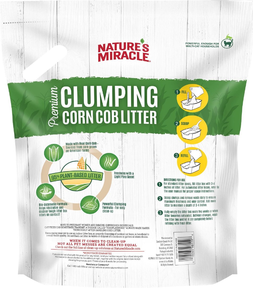 Nature's Miracle Premium Scented Clumping Corn Cat Litter