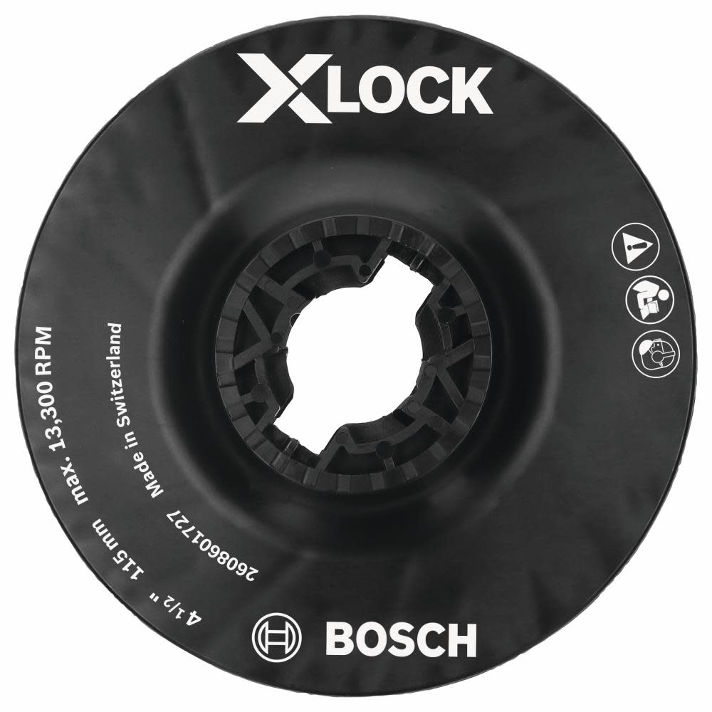 Bosch 4-1/2 In. X-LOCK Backing Pad with X-LOCK Clip - Medium Hardness MGX0450 from Bosch