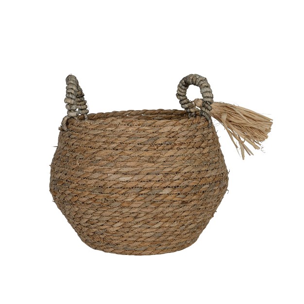 Brown Basket Woven Seagrass amp Corn Husk By Foreside Home amp Garden