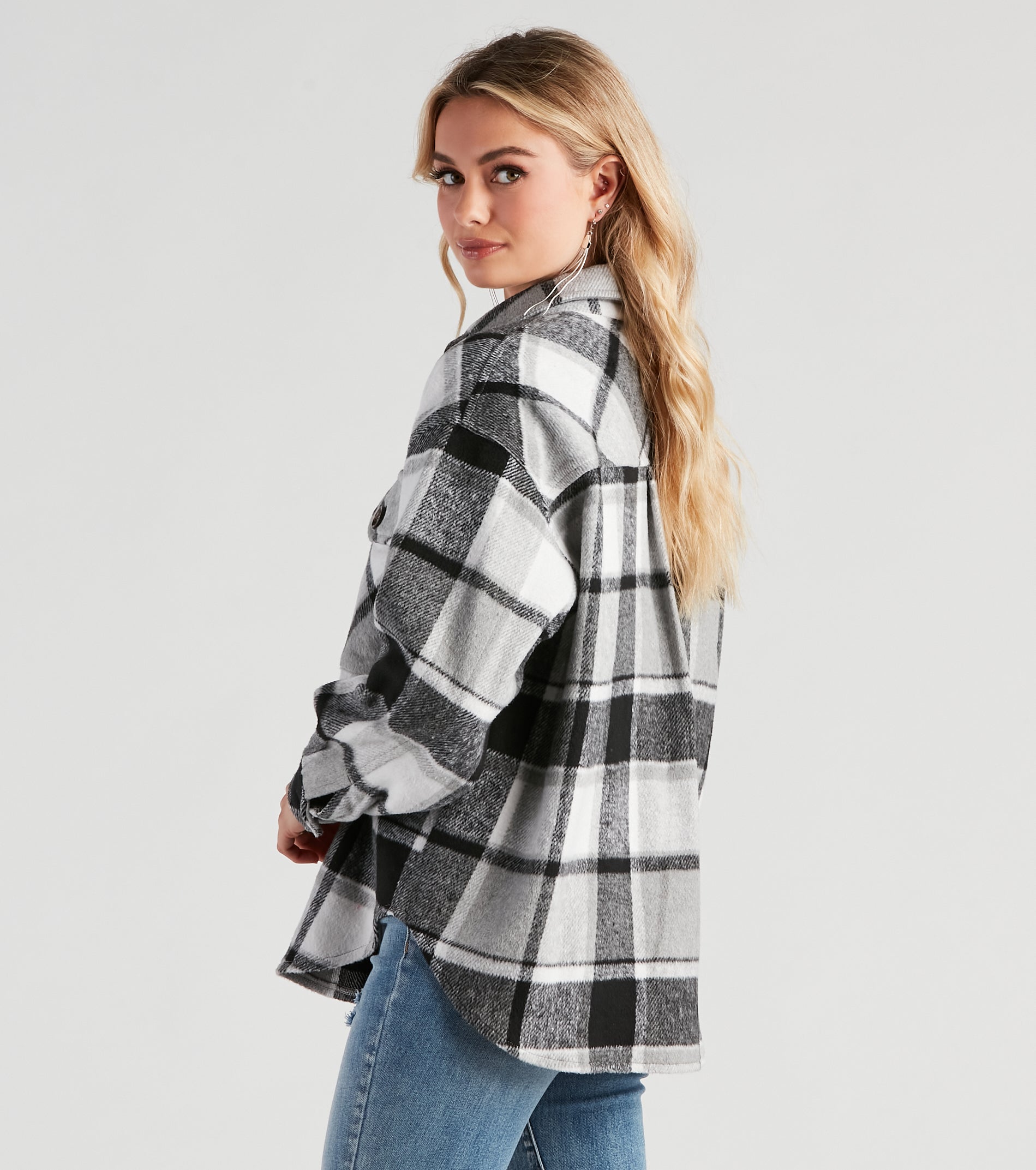 True And Trendy Plaid Shacket