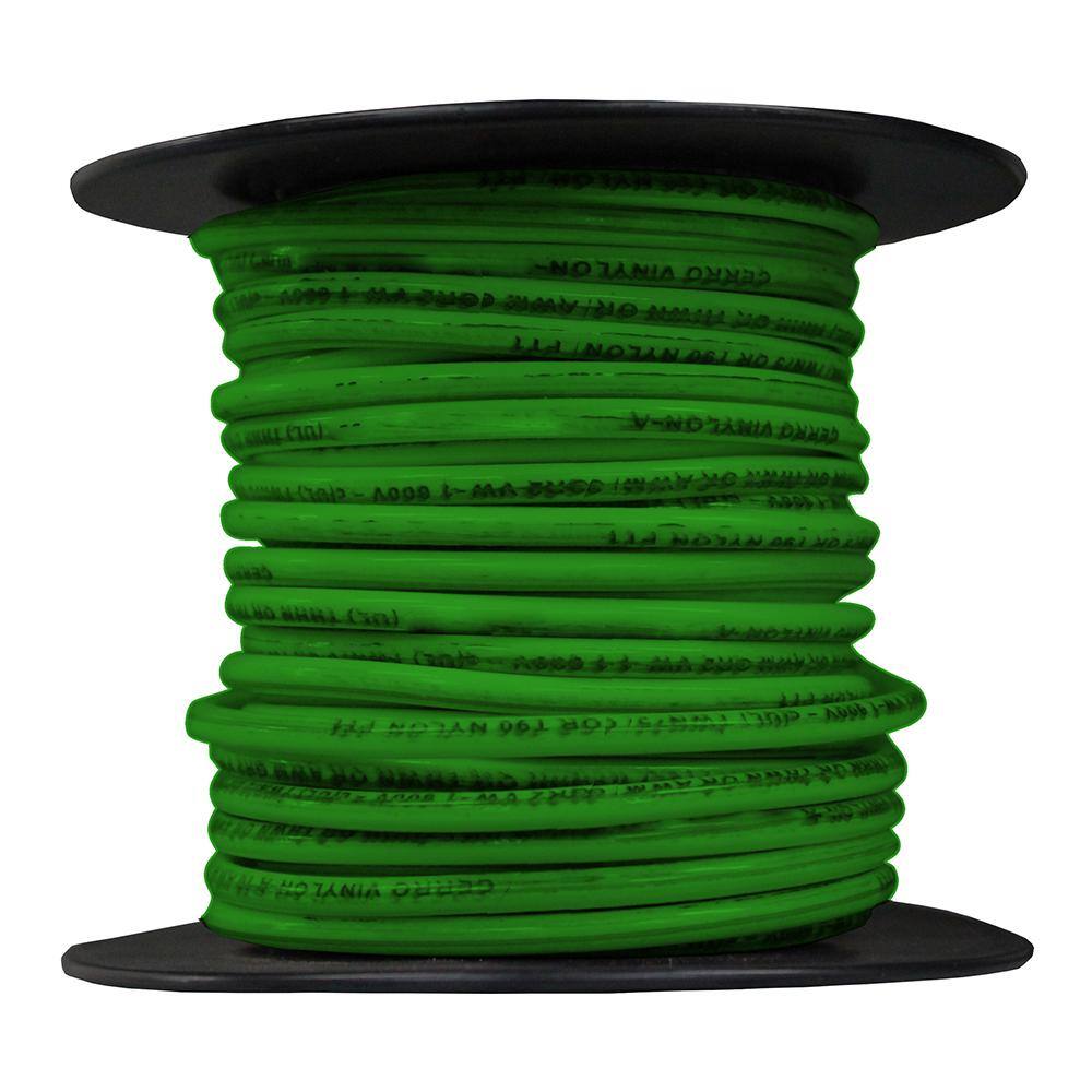 Cerrowire 50 ft. 14 Gauge Green Stranded Copper THHN Wire 112-3405BR