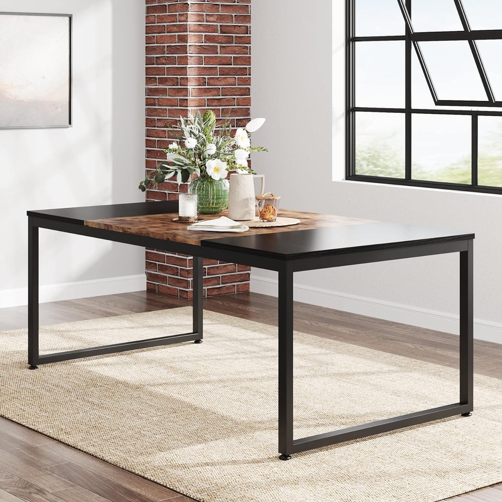 71 Inch Modern Rectangular Dining Table for 6 Person