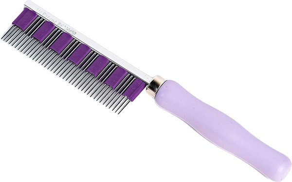 Small Pet Select Hair Buster Fur Detangler Comb Cat， Dog and Small-Pet Grooming Tool， Purple