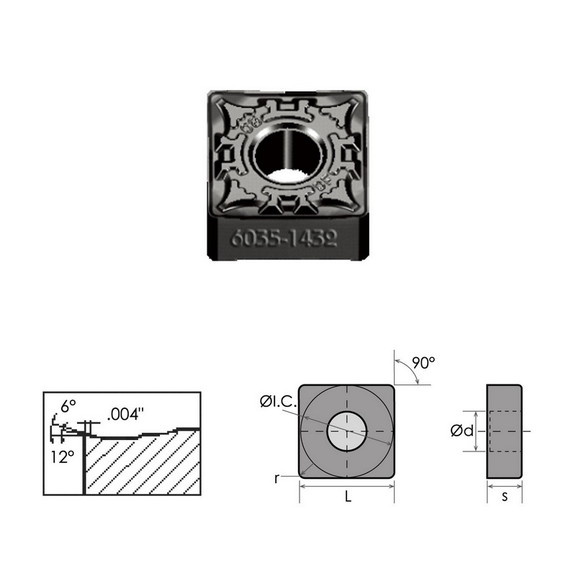 ABS Import Tools SNMG 433 DF BLACK DIAMOND COATED ...