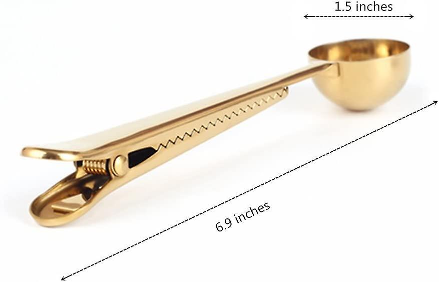 Coffee Scoop， Stainless Steel Golden Multi Function Coffee Measuring Spoongreat Measuring Coffee， Teaprotein Powder， Instant Drinks More - Perfect Cof