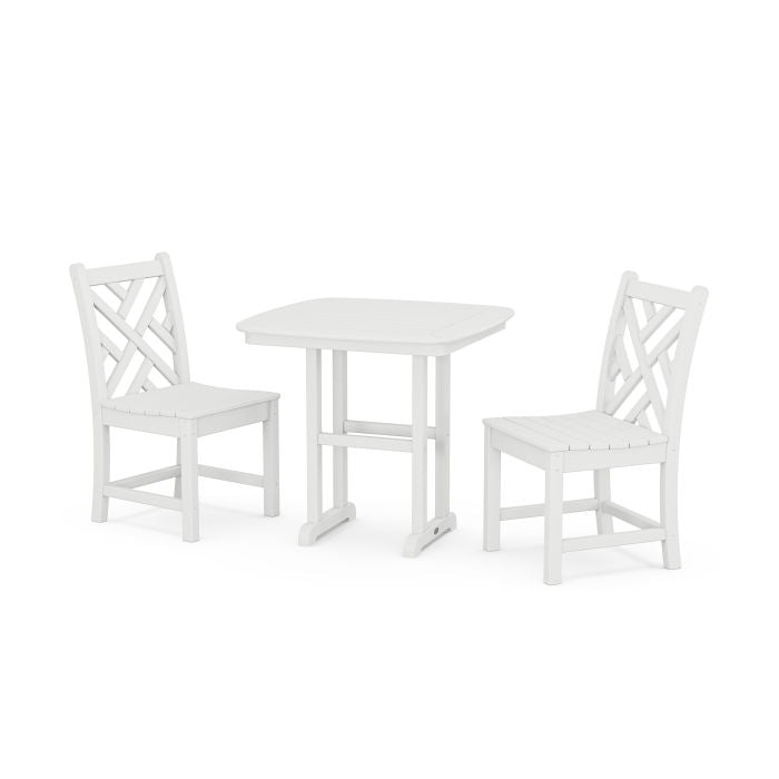 Polywood Chippendale Side Chair 3-Piece Dining Set PWS1203-1