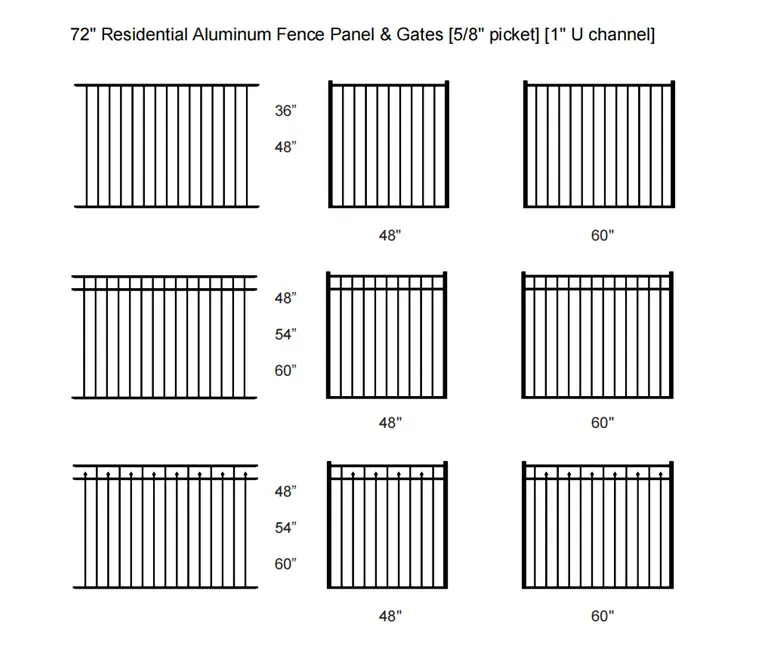 Chinese supply aluminum fence with gate pool use aluminum privacy fence