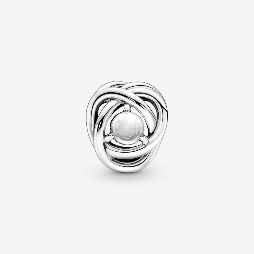 PANDORA  April Clear Eternity Circle Charm