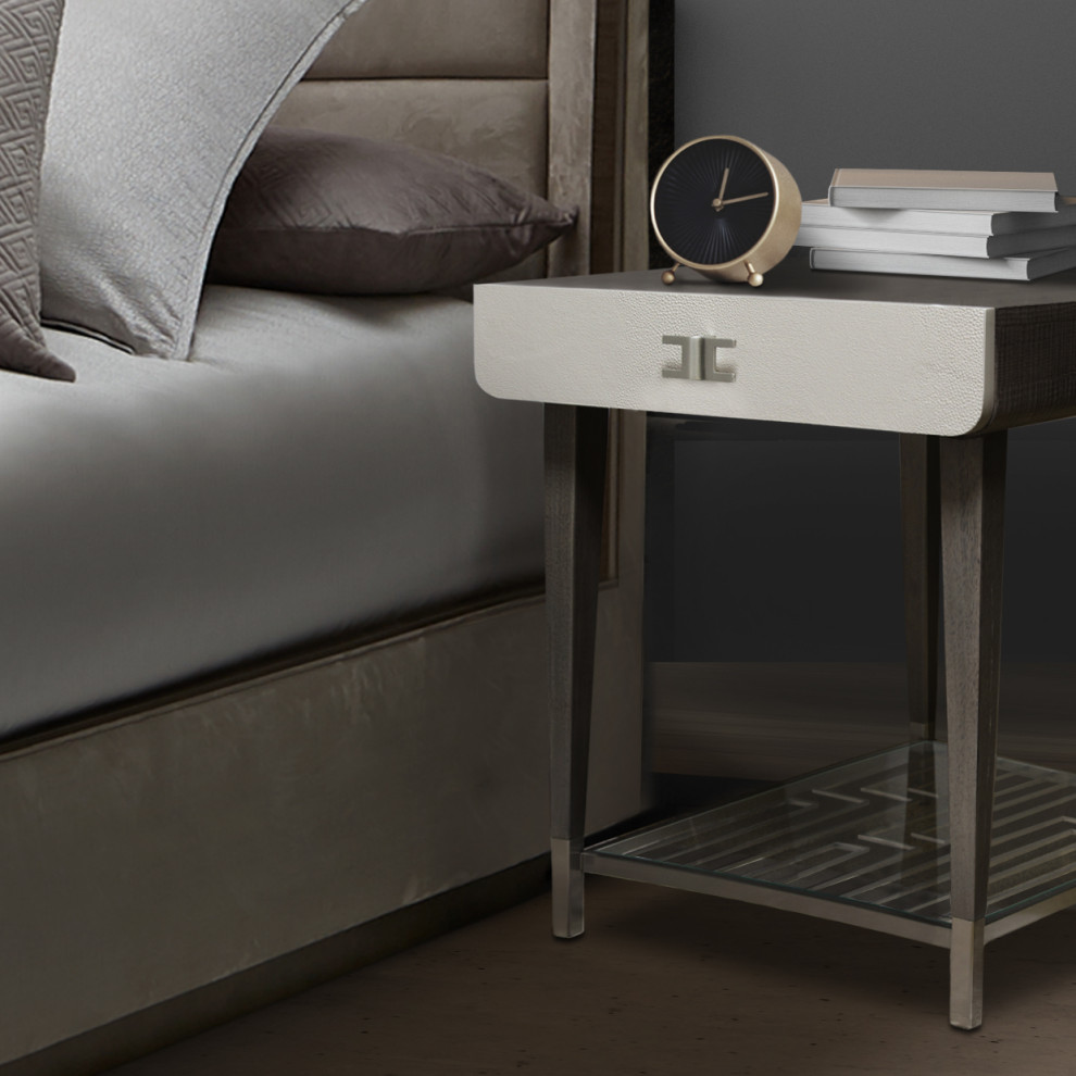 Roxbury Park End Table   Slate   Midcentury   Side Tables And End Tables   by Michael Amini  Houzz