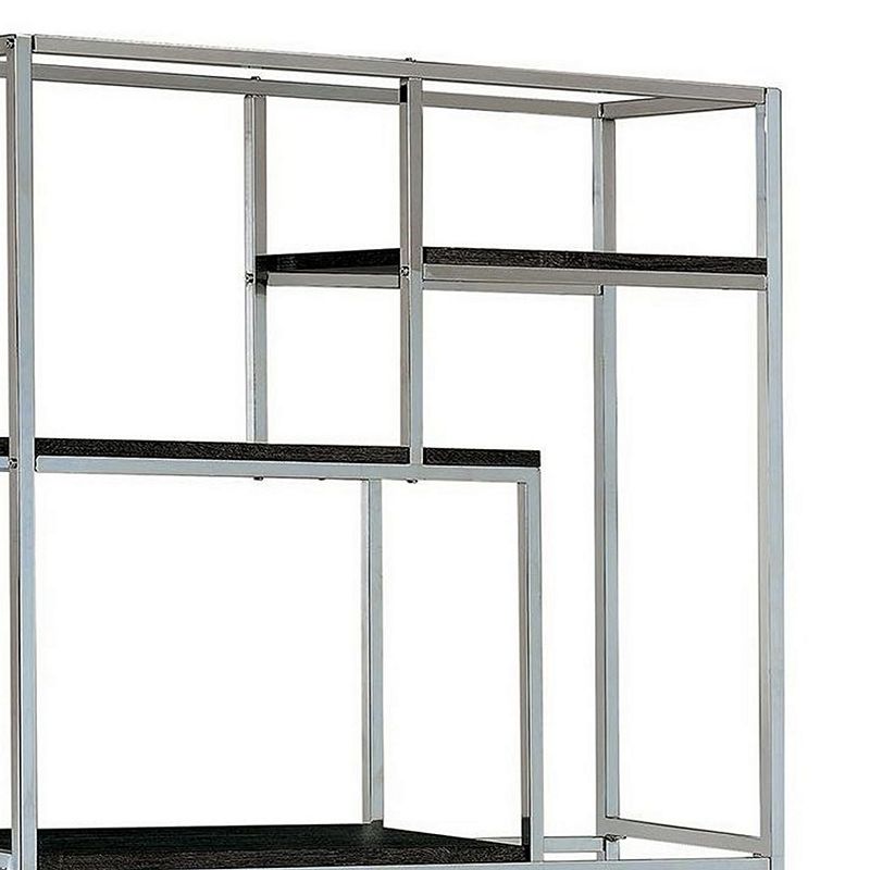 Elvira Contemporary Display Shelf， Chrome Finish