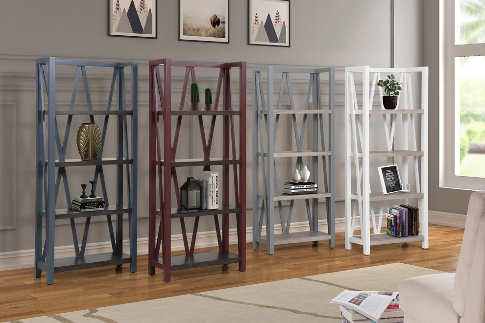 Parker House Americana Modern Etagere Bookcase   Farmhouse   Bookcases   by Unlimited Furniture Group  Houzz