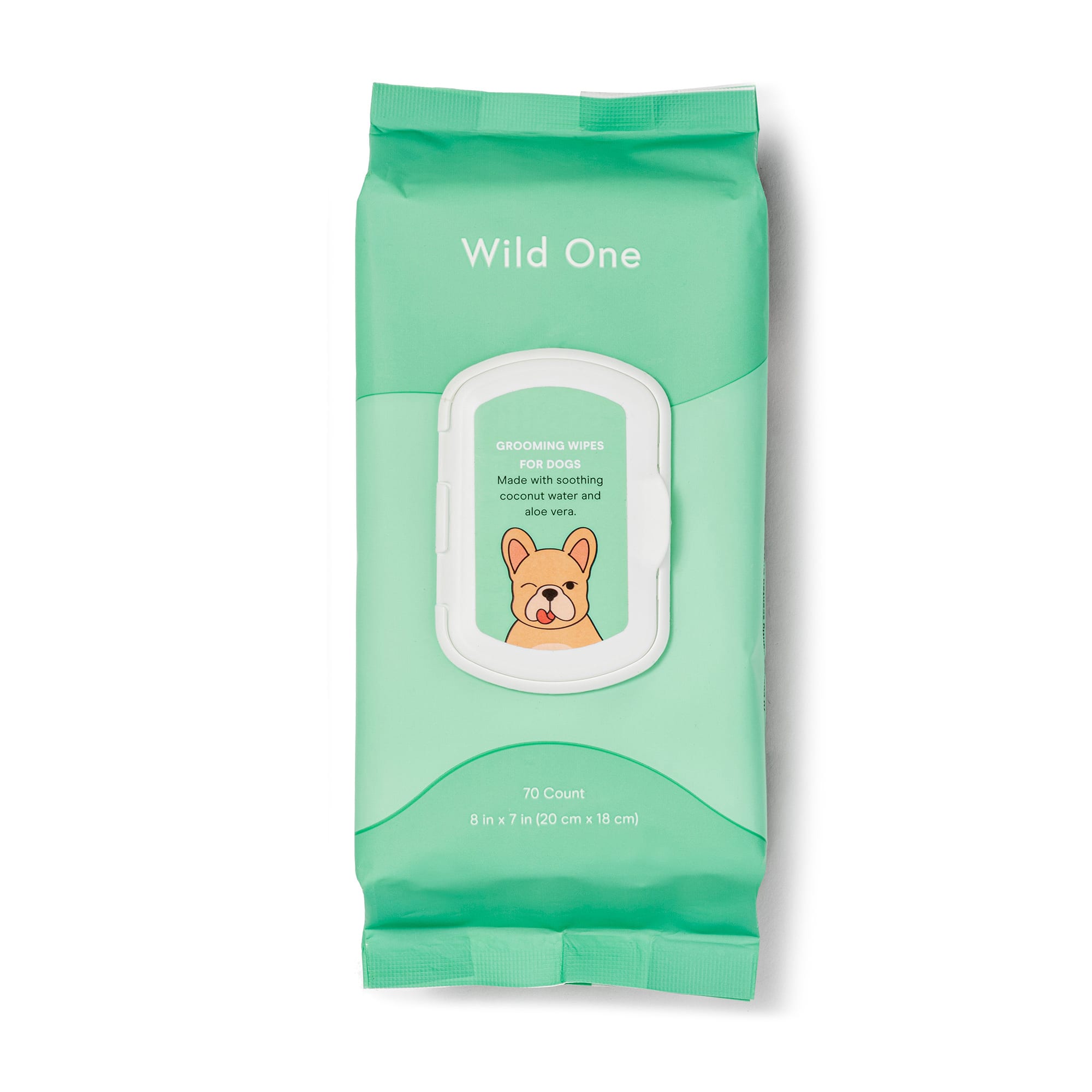 Wild One Eucalyptus-Mint Dog Grooming Wipes， Count of 70