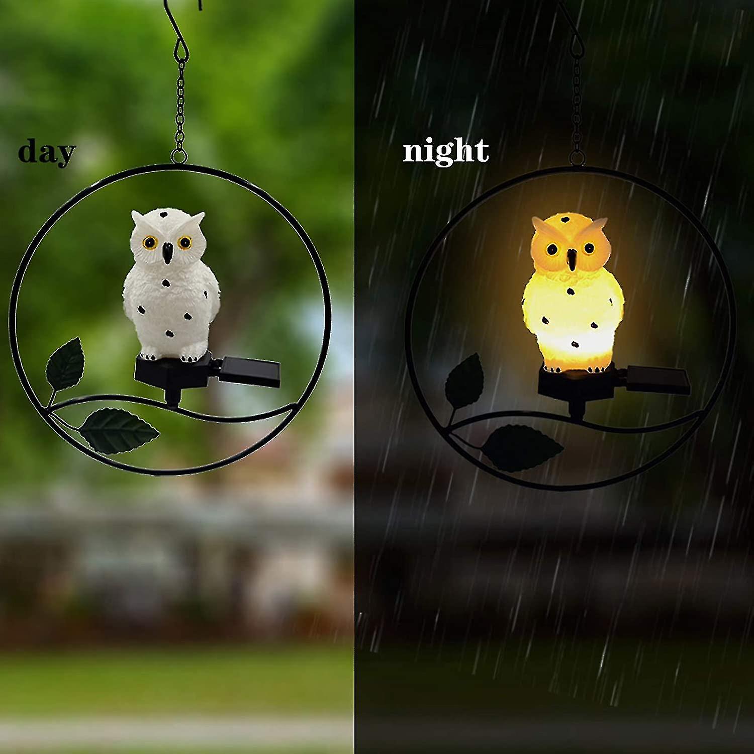 Outdoor Solar Hanging Lights， Owl Outdoor Garden Lights