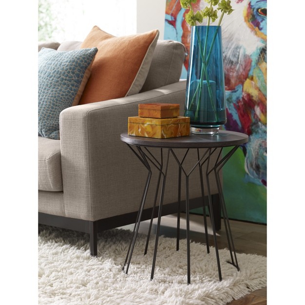 Fleur Side Table Noir Black Adore Decor