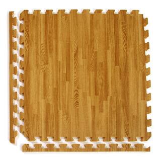 GREATMATS.COM Wood Grain Reversible Standard WoodTan 24 in. W x 24 in. L Foam Interlocking Floor Tile (58.12 sq. ft.) (Case of 15) WoodGrnRevSW15