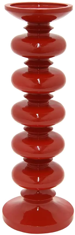 14 Inch Red Candle Holder