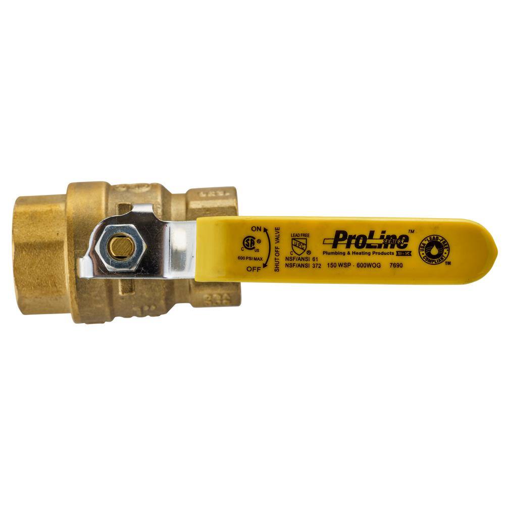 ProLine Series 1 in. x 1 in. Brass FIP Full Port Ball Valve 107-815HN