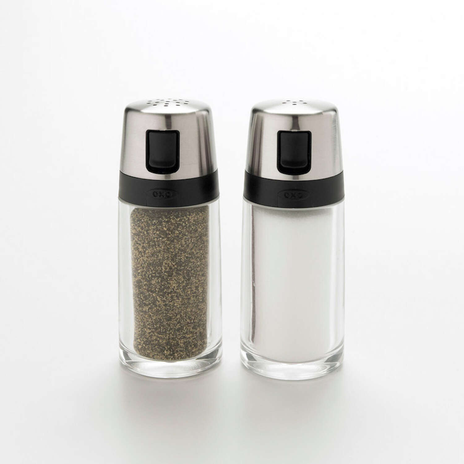 OXO Good Grips Silver/Clear Plastic Salt and Pepper Shaker Set 3 oz