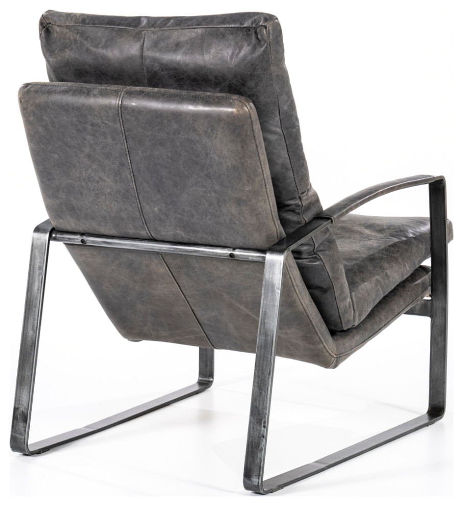 Dark Grey Lounge Chair  Eleonora Lex   Industrial   Armchairs And Accent Chairs   by Luxury Furnitures  Houzz