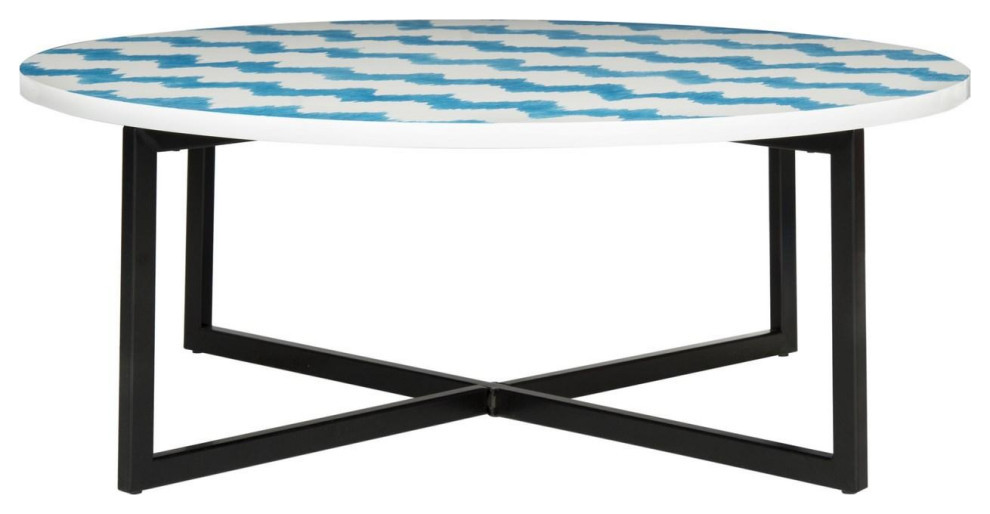 Polli Coffee Table Blue/ White   Modern   Coffee Tables   by Virgil Stanis Design  Houzz