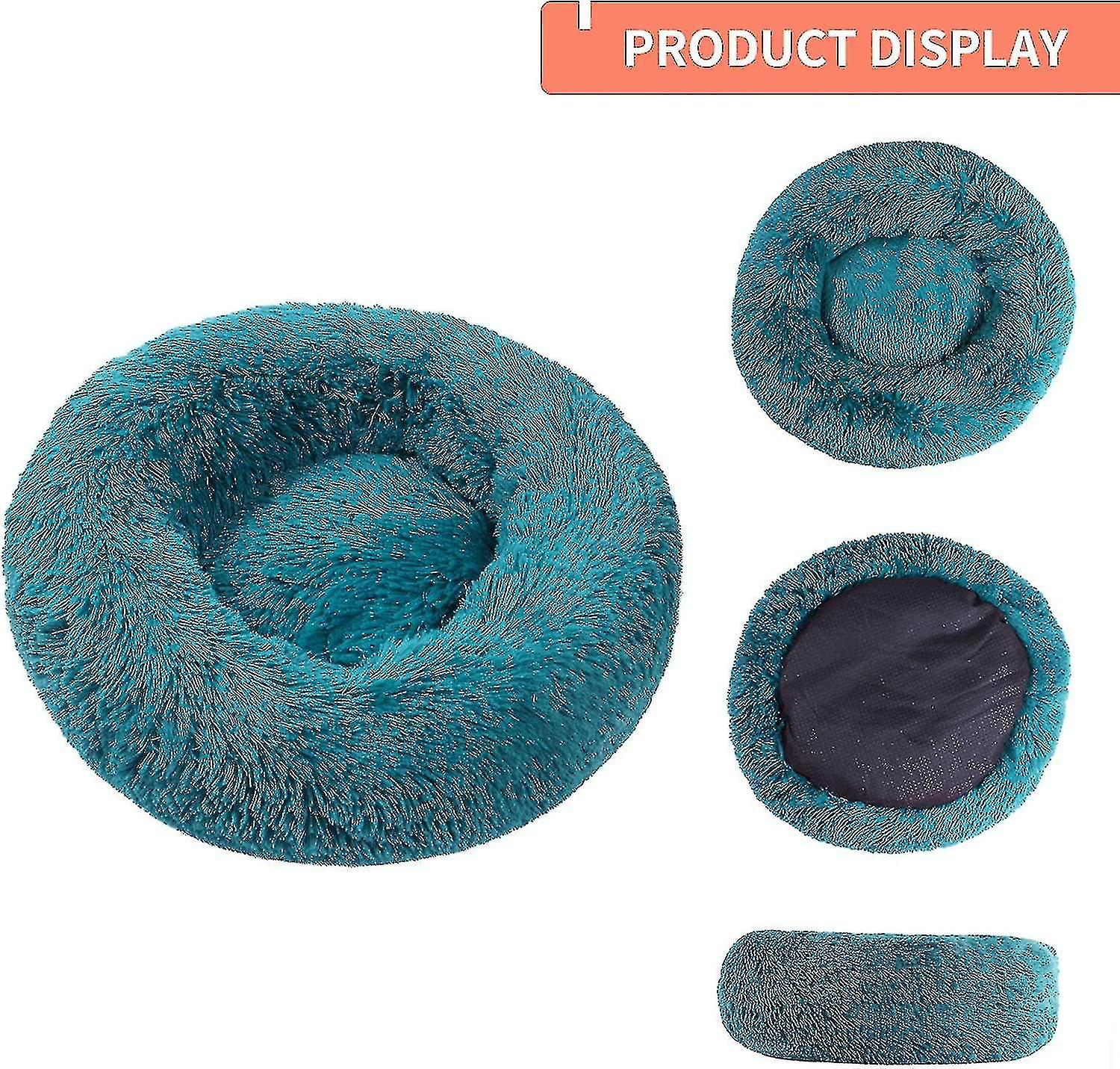 Round Plush Cat Basket For Pet Cats And Small Dogs Cat Bed Cushion Donut Dog Bed Fits Sofa