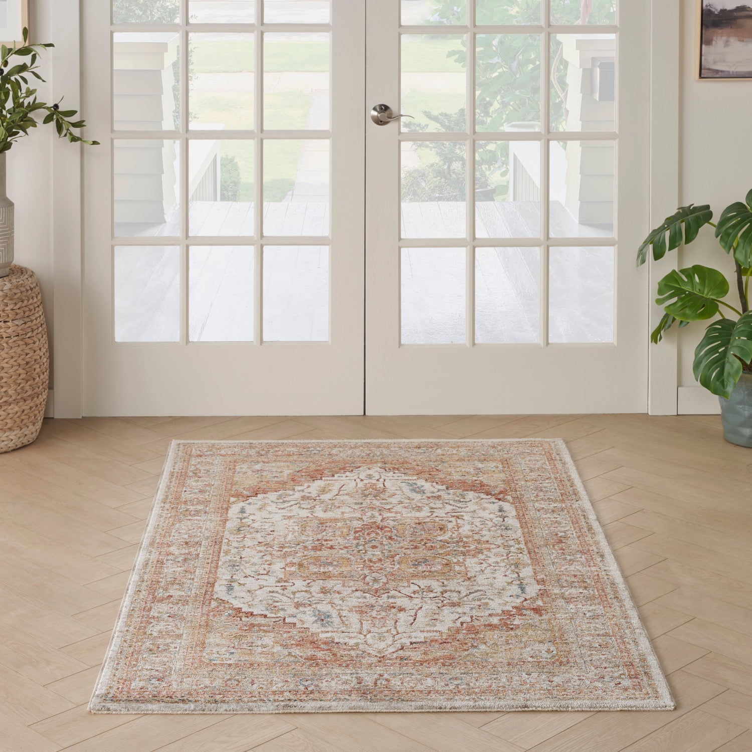 Sahar Ivory Rust Vintage Rug