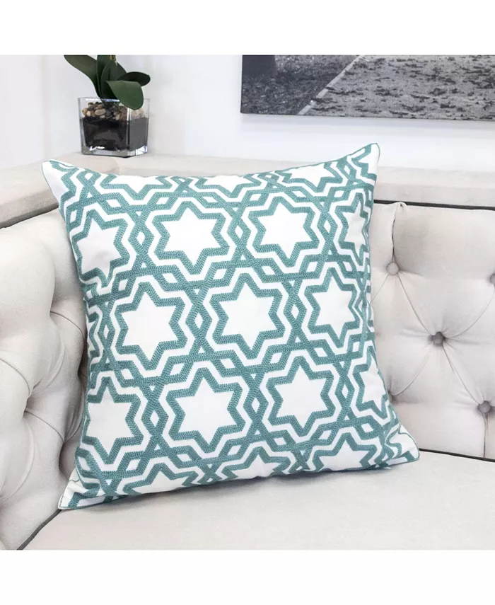 Homey Cozy Tara Cotton Square Decorative Throw Pillow