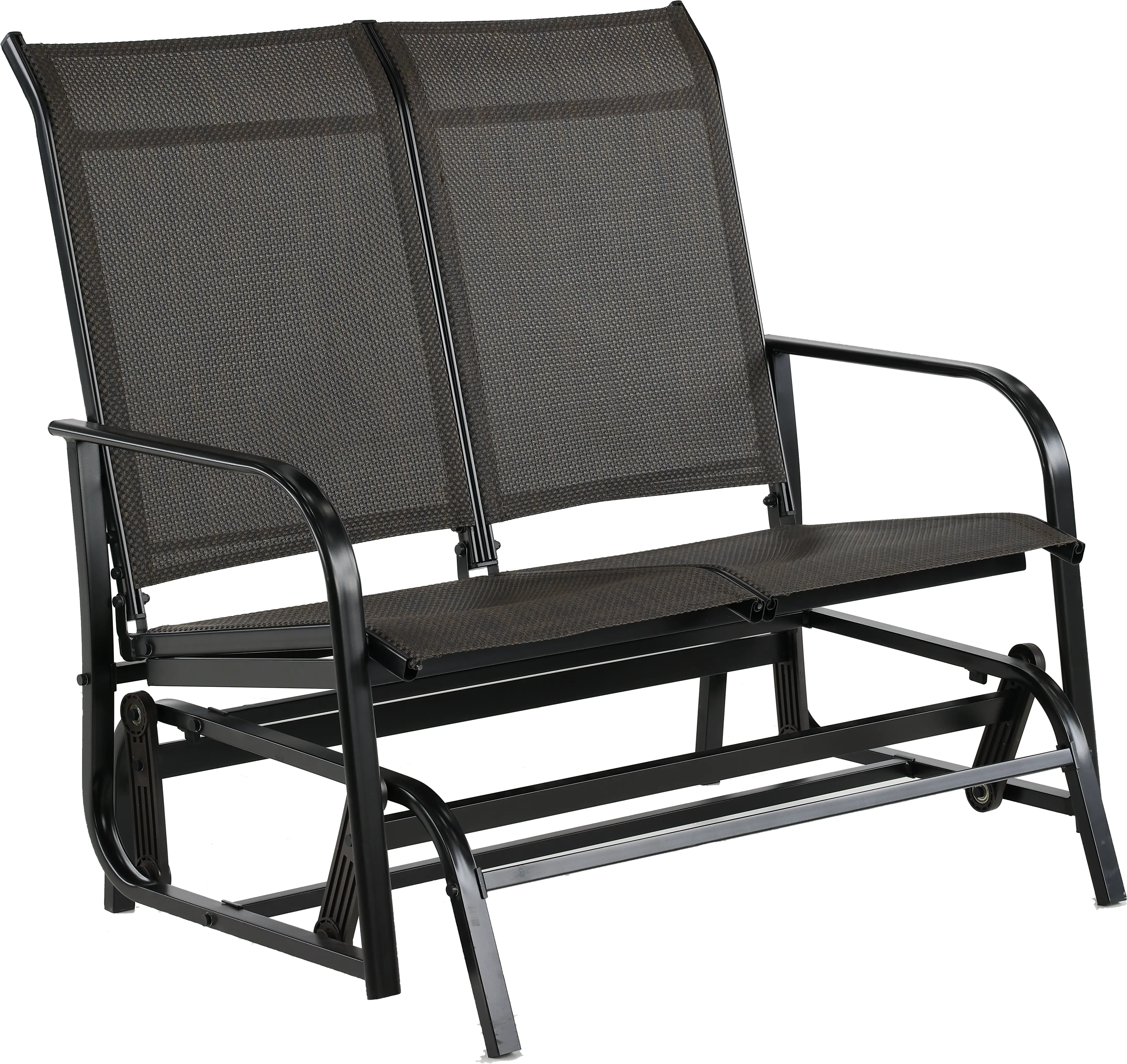 Dark Chocolate Brown Patio Loveseat Glider