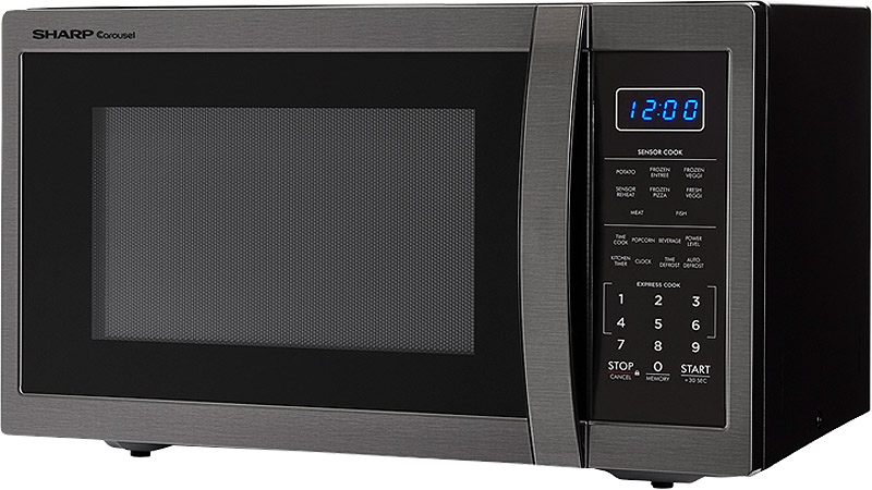 Sharp 1.4 Cu. Ft. Black Stainless Steel Countertop Microwave Oven