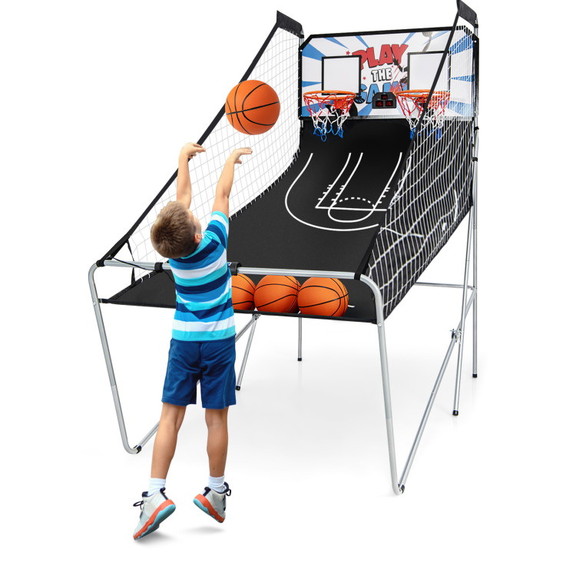 Costway 75319482 Foldable Dual Shot Basketball Arc...