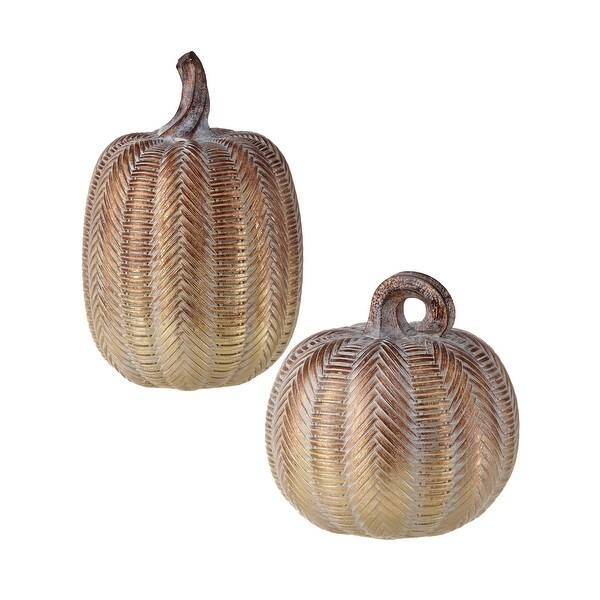 68 Resin Autumn Pumpkin Set of 2