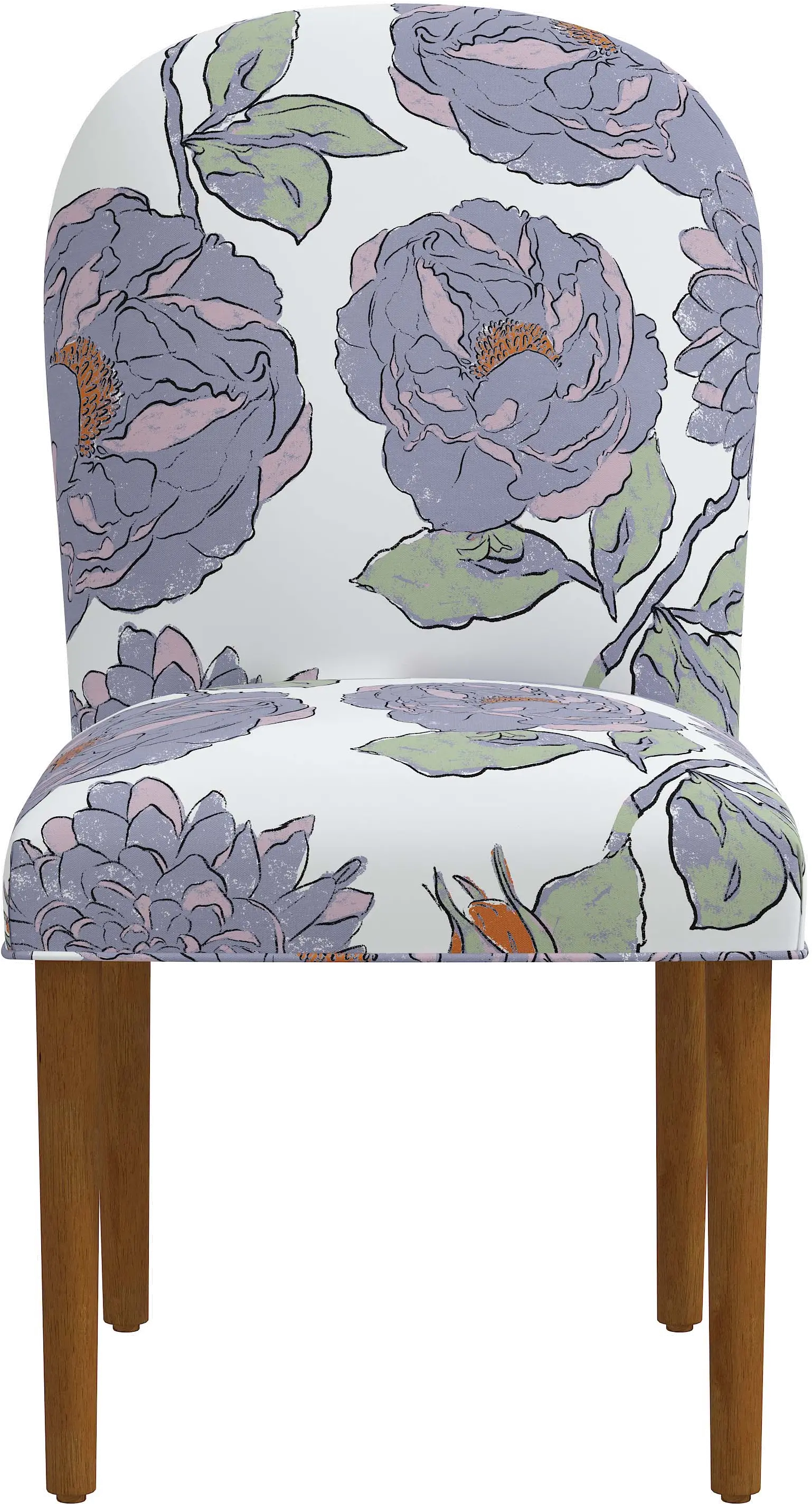 Dillan Periwinkle Floral Dining Chair - Skyline Furniture