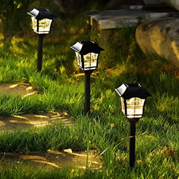 Maggift 8 Lumens Solar Pathway Lights Solar Garden Lights Outdoor Solar Landscape Lights for Lawn Patio Yard Pathway Walkway， 6 Pack