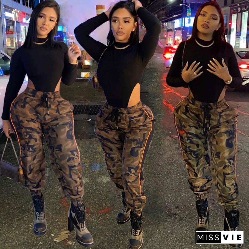 Hip Hop Camouflage Drawstring Jogger Cargo Pants