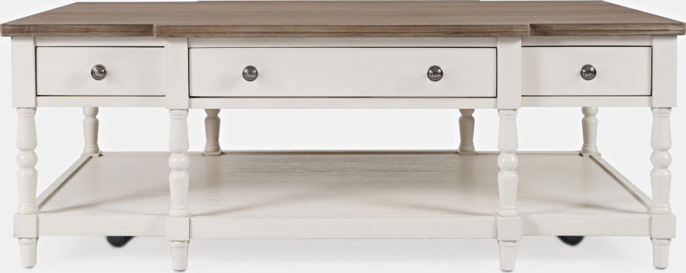 Grafton Farms 3 Drawer Coffee Table   French Country   Coffee Tables   by HedgeApple  Houzz