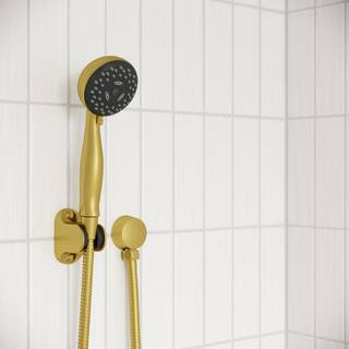 Pfister 3-Spray Patterns 3.09 in. Wall Mount Handheld Shower Head in Brushed Gold LG16-190BG