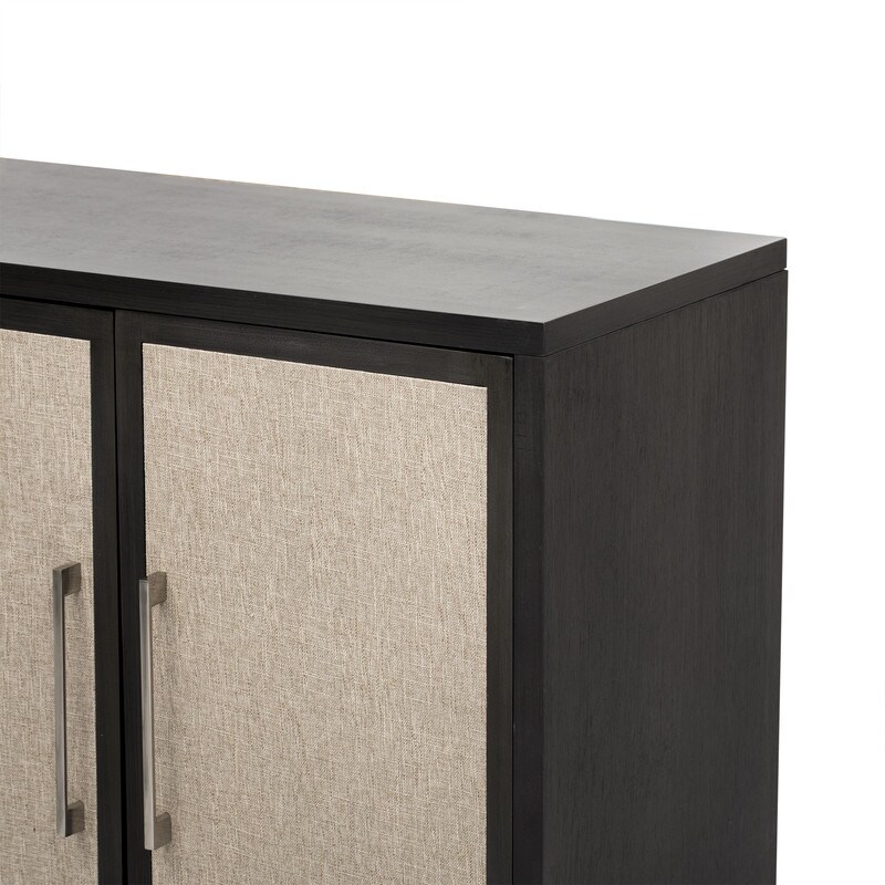 Classic 4 Doors Storage Cabinet  Black