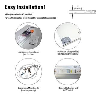 Metalux 2 ft. x 4 ft. White Integrated LED Dimmable Flat Panel Light with Selectable Color Temperature RT24SL2C3