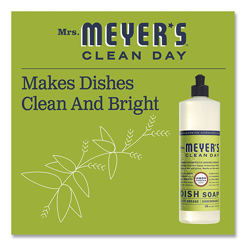 SC Johnson Mrs. Meyer'sandreg; Dish Soap | Lemon Scent， 16 oz， Bottle， 6