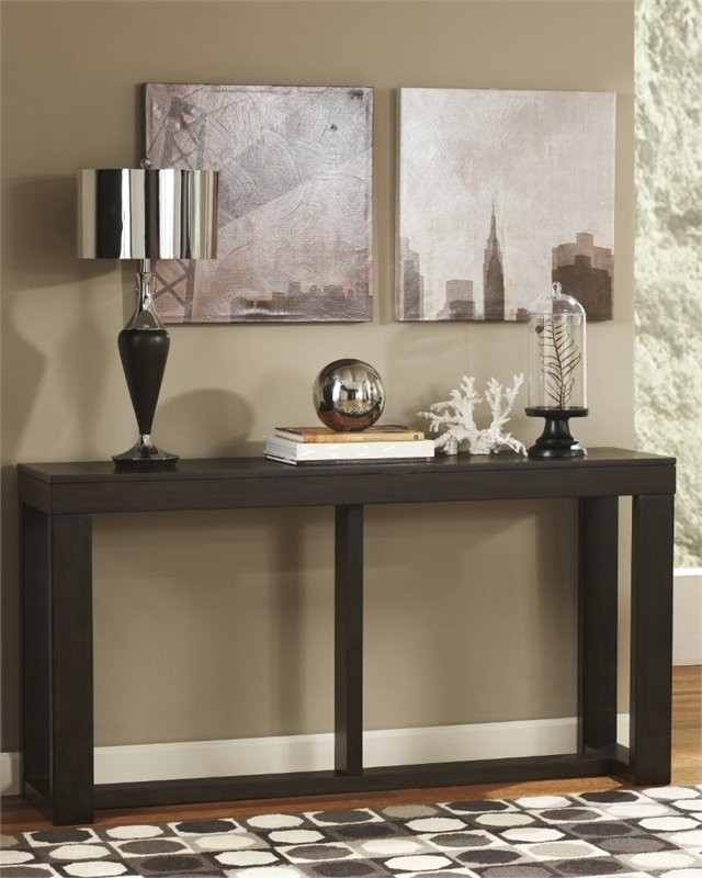 Ashley Furniture Watson Console Table in Dark Brown   Transitional   Console Tables   by MyTinyHaus  LLC  Houzz