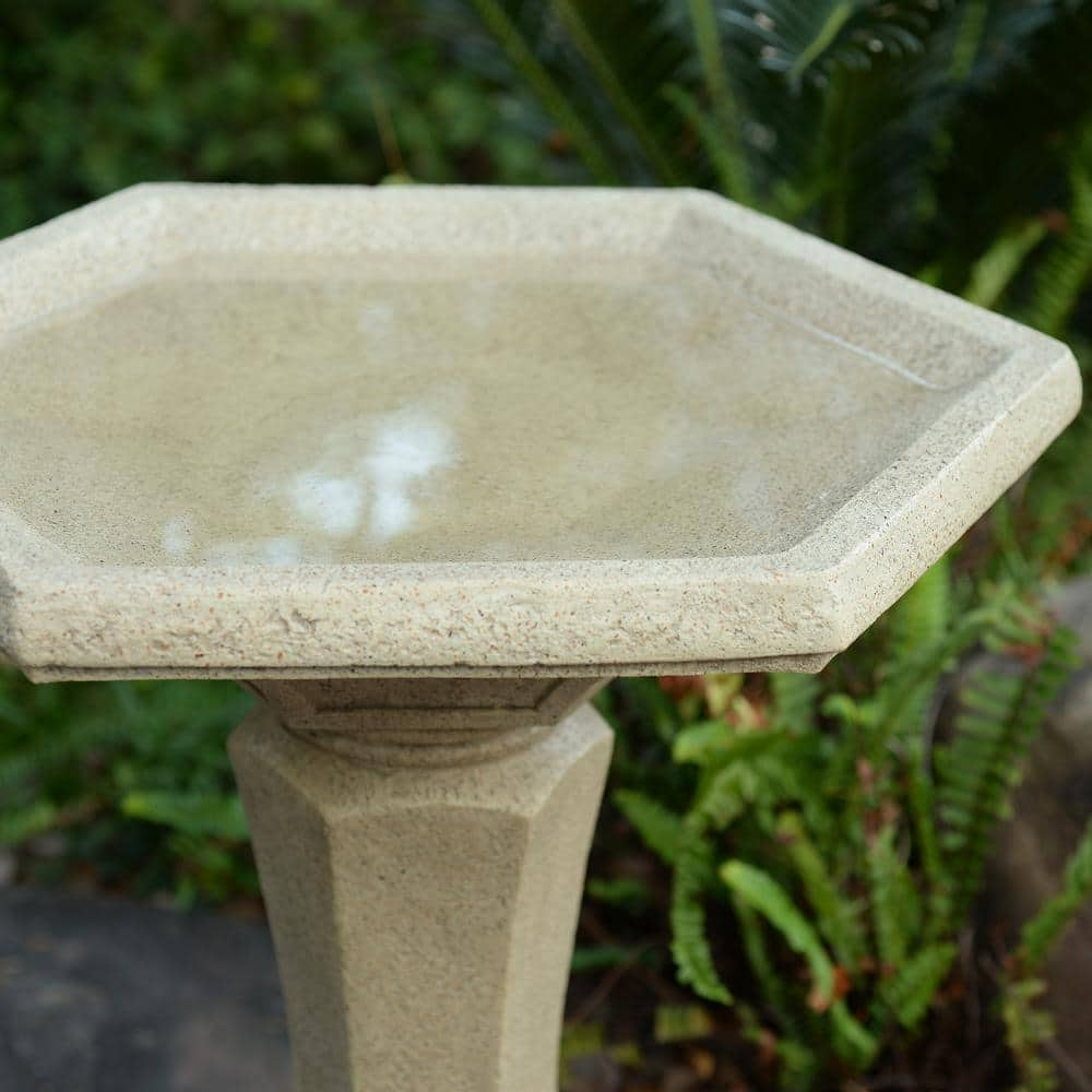 Manor Brook Riverhead Sandstone Resin Round Birdbath MB100599