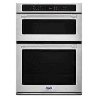 Maytag 30 in. Electric Wall Oven with Built-In Microwave in Fingerprint Resistant Stainless Steel MMW9730FZ