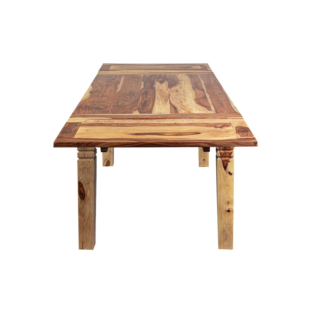 Porter Designs Taos Contemporary Solid Wood Extendable Dining Table  Natural.